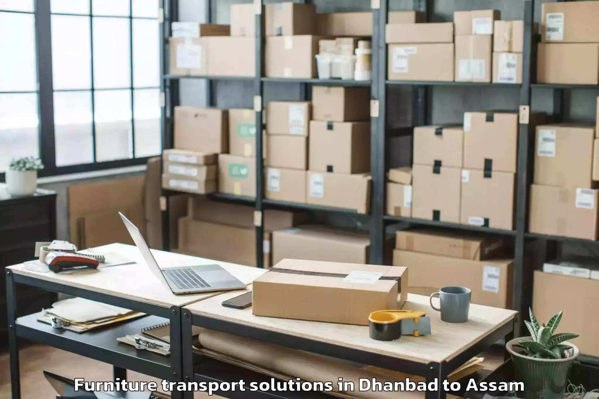 Hassle-Free Dhanbad to Umrangso Furniture Transport Solutions